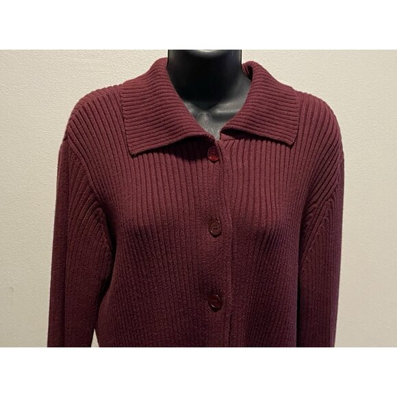 Crazy Horse A Liz Claiborne Company Womens Size M Long Sweater Button Down - Picture 2 of 10